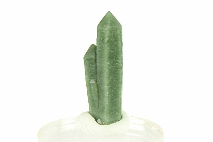 Green Hedenbergite Included Quartz Cluster - Mongolia #294229